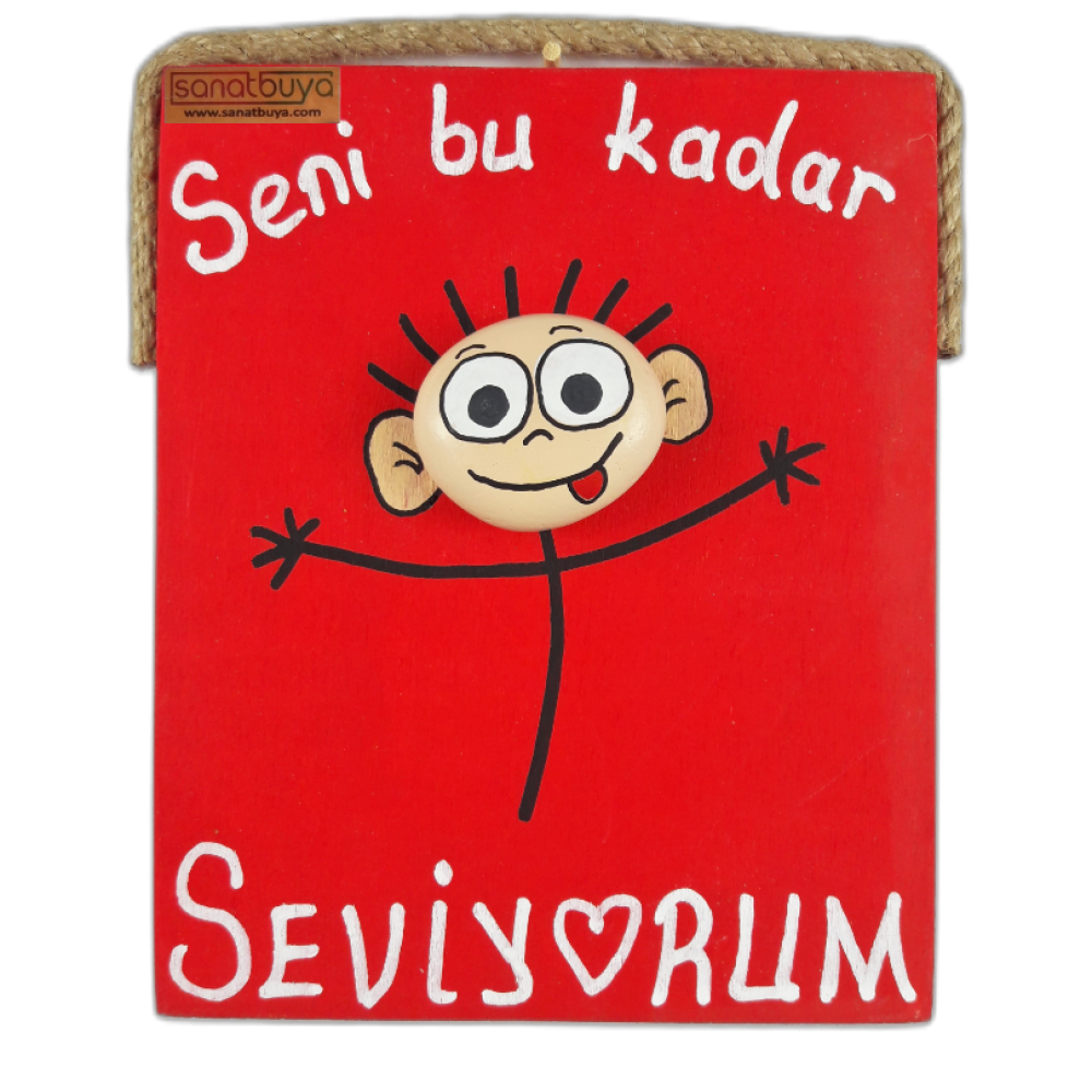 Seni Bu Kadar Seviyorum Taş Boyama Tablo